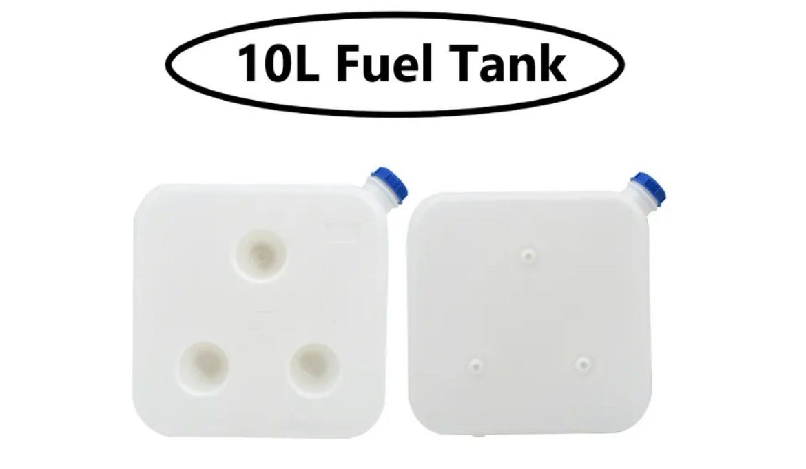 10L Drivstoff tank