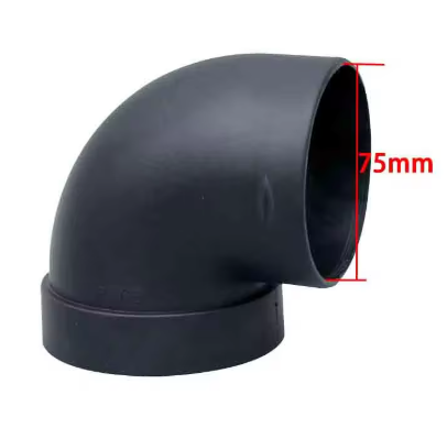 Bend varmluft 75mm