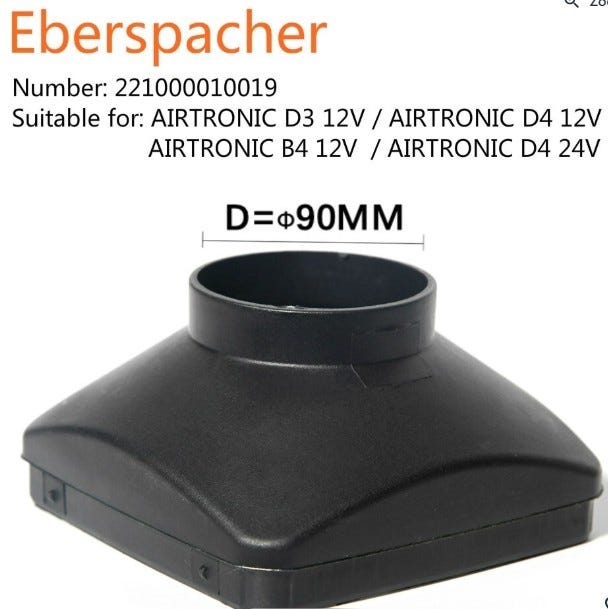 Endekappe Dieselvarmer 90mm