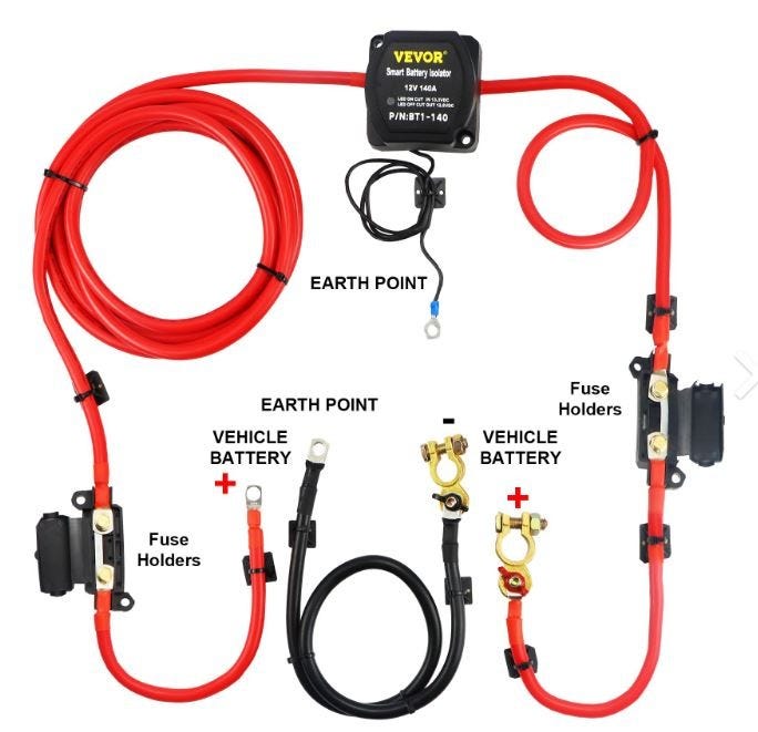 LADEKIT FOR 2 BATTERIBANKER 140A