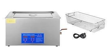 Digital ultralydvasker 30 liter i rustfritt stål med kurv